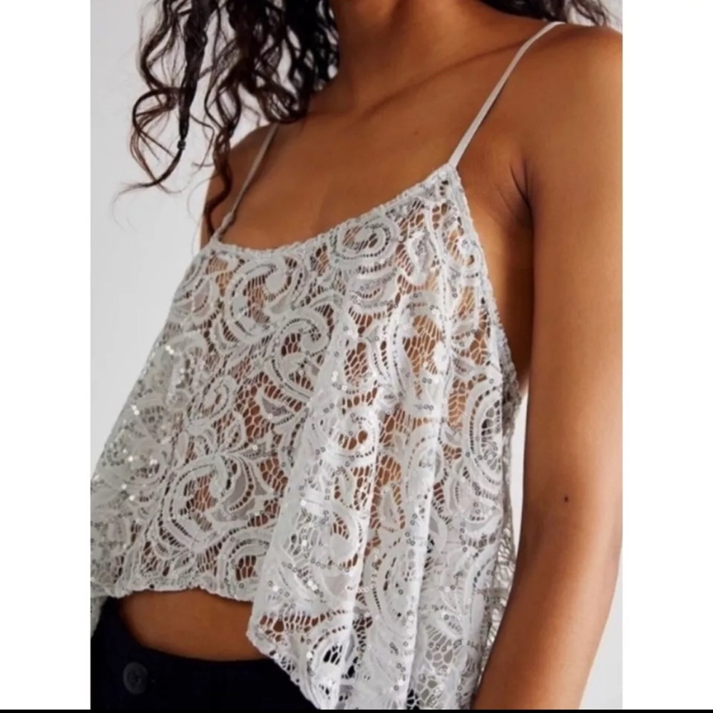 Intimately Free People Best Idea Crop Cami in Silver